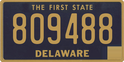 DE license plate 809488
