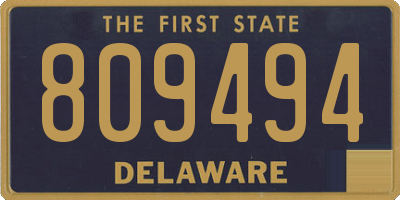 DE license plate 809494