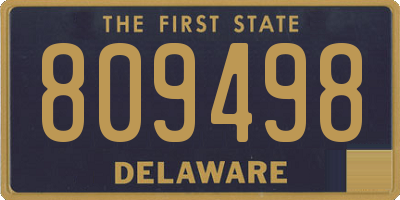 DE license plate 809498