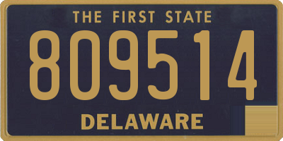 DE license plate 809514
