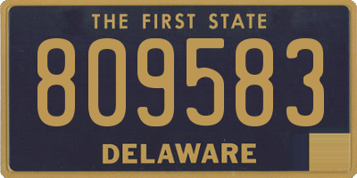 DE license plate 809583