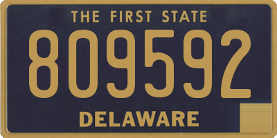 DE license plate 809592