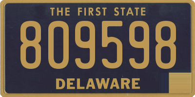 DE license plate 809598