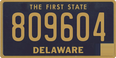 DE license plate 809604