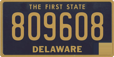 DE license plate 809608