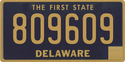 DE license plate 809609