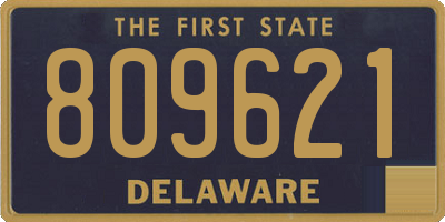 DE license plate 809621
