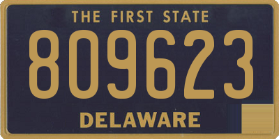 DE license plate 809623