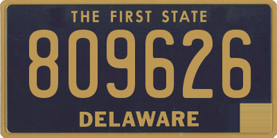 DE license plate 809626