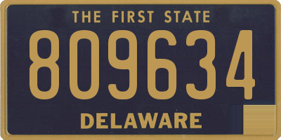 DE license plate 809634