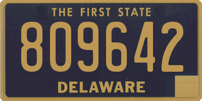 DE license plate 809642