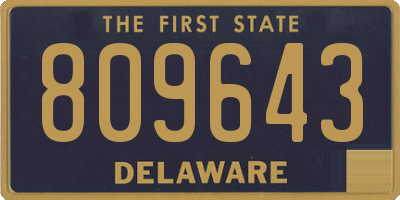 DE license plate 809643