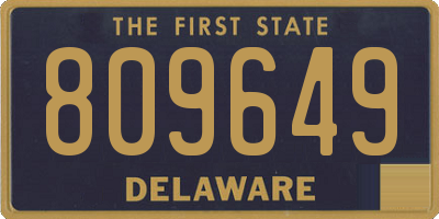DE license plate 809649