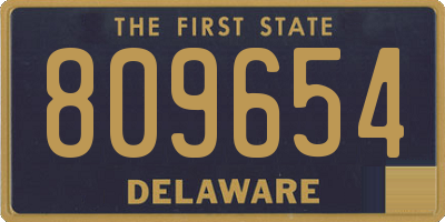 DE license plate 809654