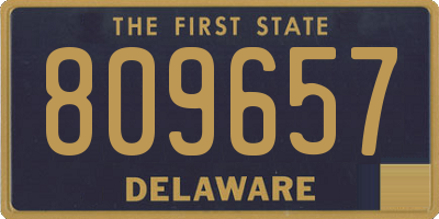 DE license plate 809657