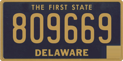 DE license plate 809669