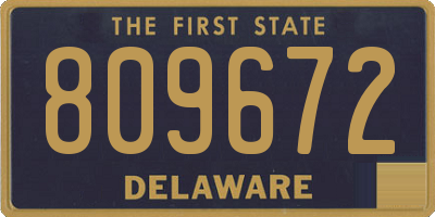 DE license plate 809672