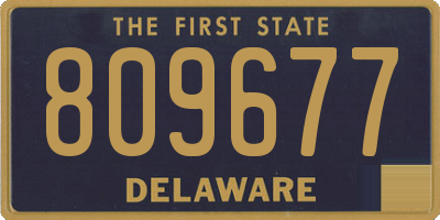 DE license plate 809677