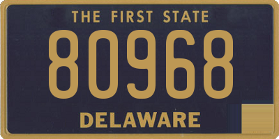 DE license plate 80968