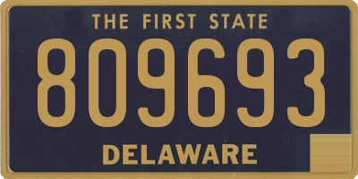 DE license plate 809693