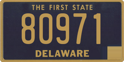 DE license plate 80971