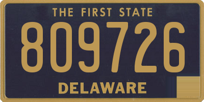 DE license plate 809726