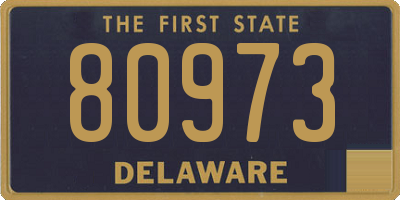 DE license plate 80973