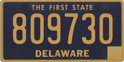 DE license plate 809730