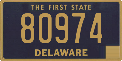 DE license plate 80974