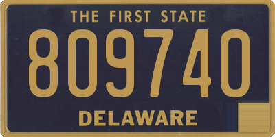 DE license plate 809740