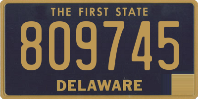 DE license plate 809745