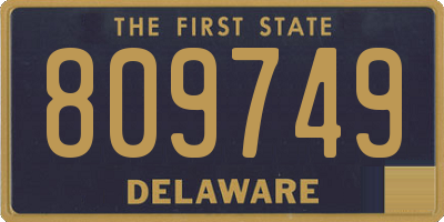DE license plate 809749