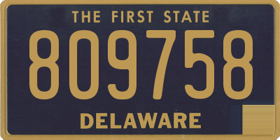 DE license plate 809758