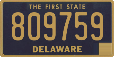 DE license plate 809759