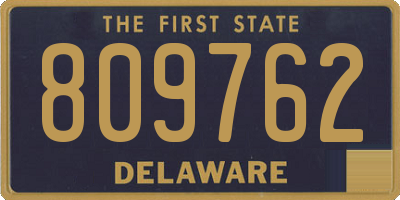 DE license plate 809762