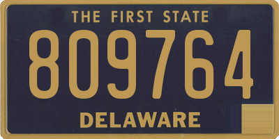 DE license plate 809764