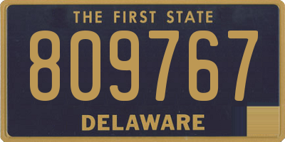 DE license plate 809767
