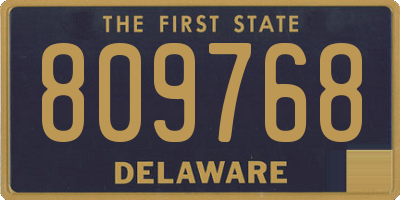 DE license plate 809768