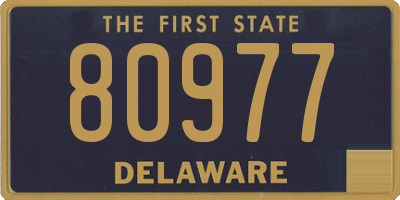 DE license plate 80977