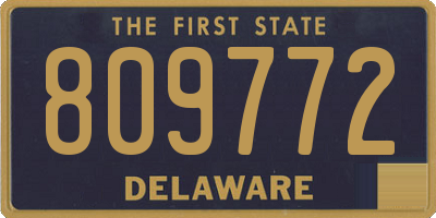 DE license plate 809772
