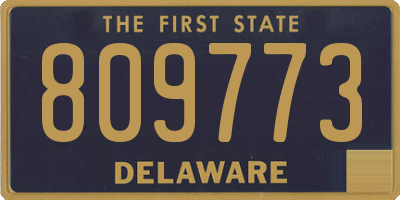 DE license plate 809773