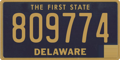 DE license plate 809774