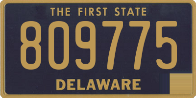DE license plate 809775