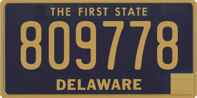 DE license plate 809778