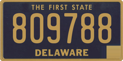 DE license plate 809788