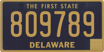 DE license plate 809789