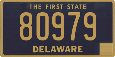 DE license plate 80979