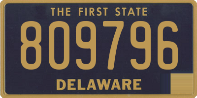 DE license plate 809796