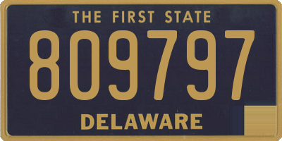 DE license plate 809797