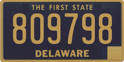DE license plate 809798